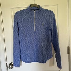 Moselem Springs Golf Club Lightweight Pullover Athletic Quarter Zip Blue Small